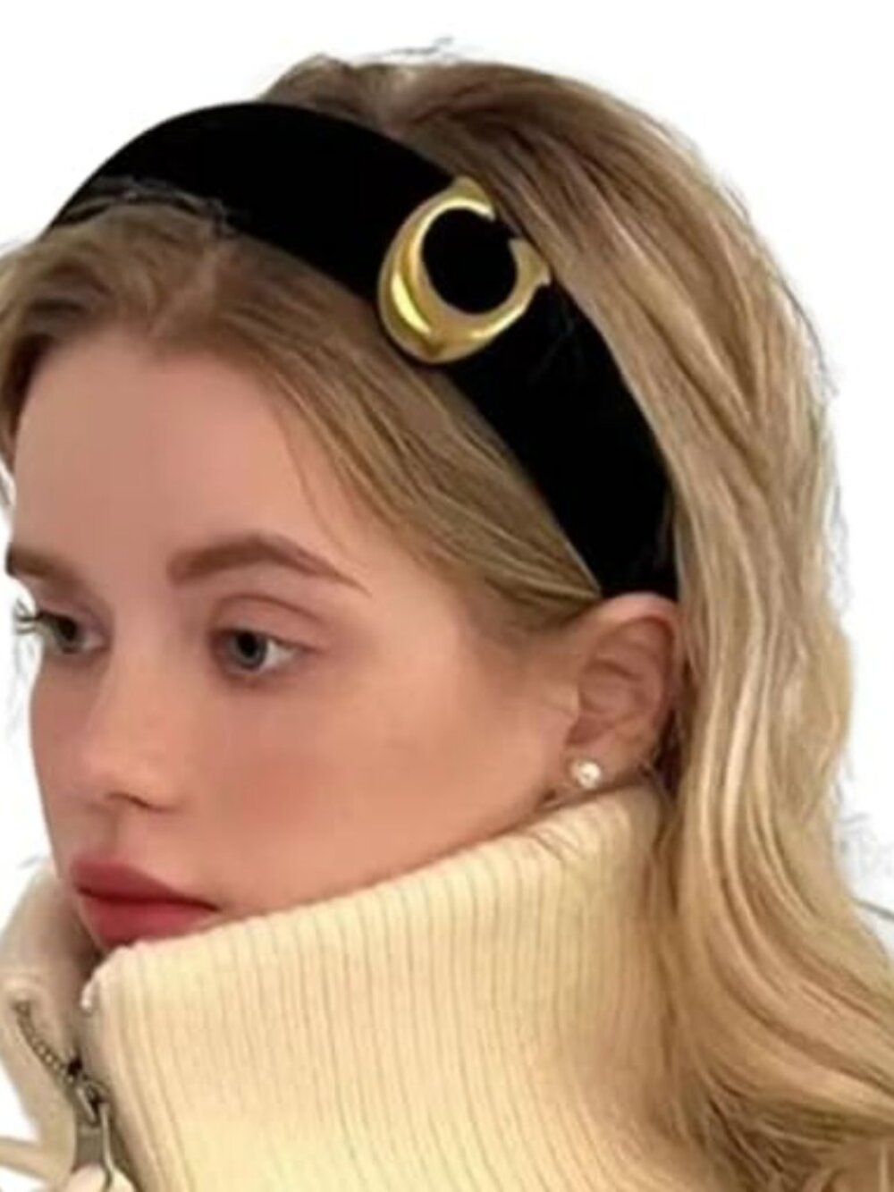 NEW! LUXURY INSPIRED WIDE BAND LETTER C VELVET HEADBAND